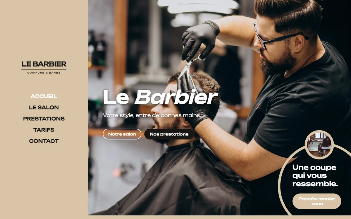 Aperçu du template Barber Shop