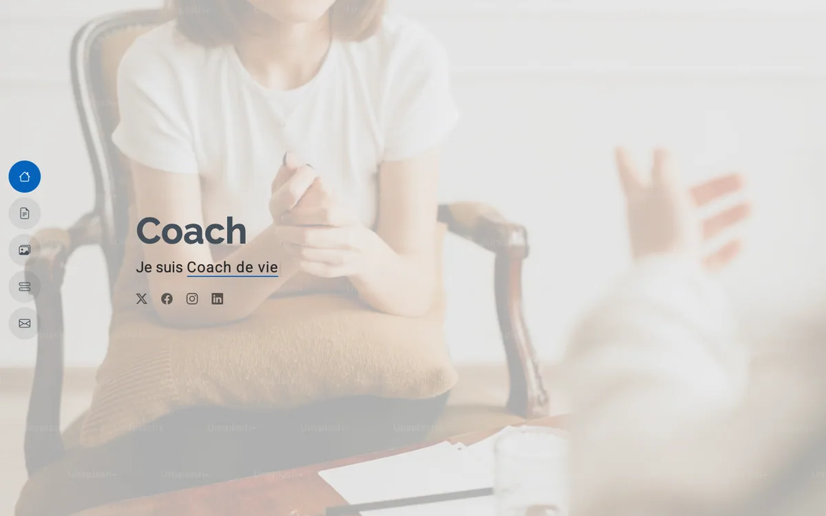Aperçu du template Coaching
