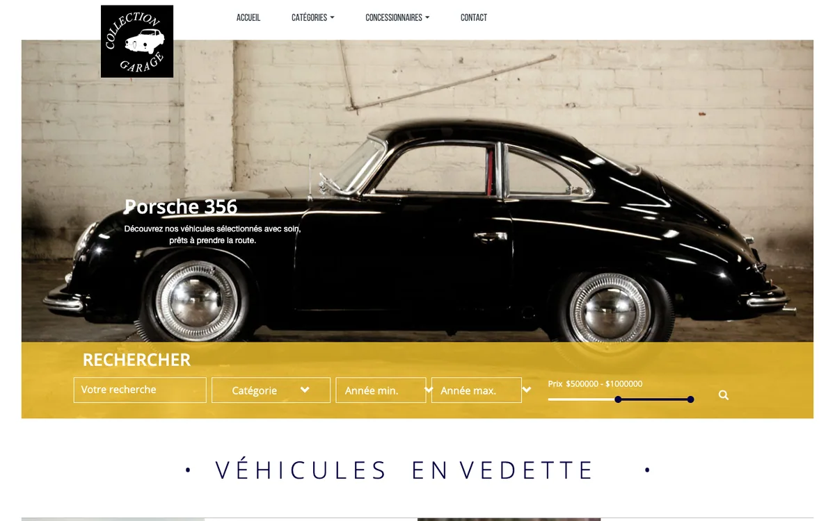 Aperçu du template Garage