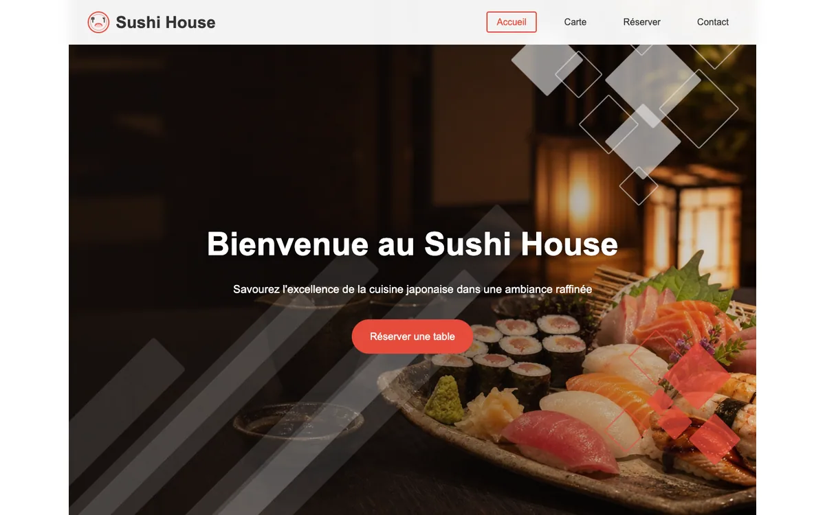 Aperçu du template Sushi House