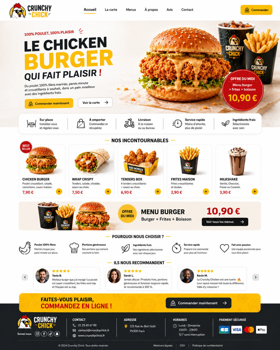 Site Chicken Burger